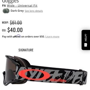 Oakley Signature Goggles in Dark Gray and Red Troy Lee designs band